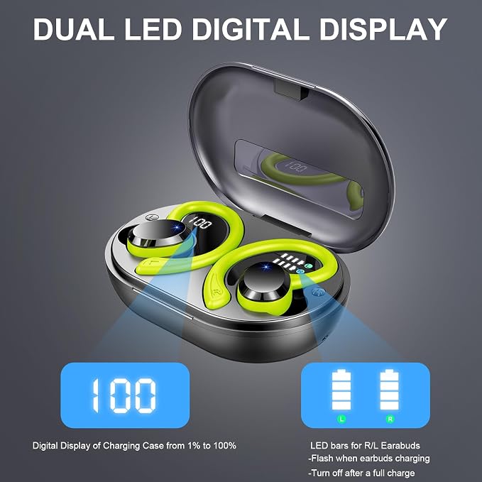 Wireless Earbud, 48H Running Wireless Earphones - Image 7