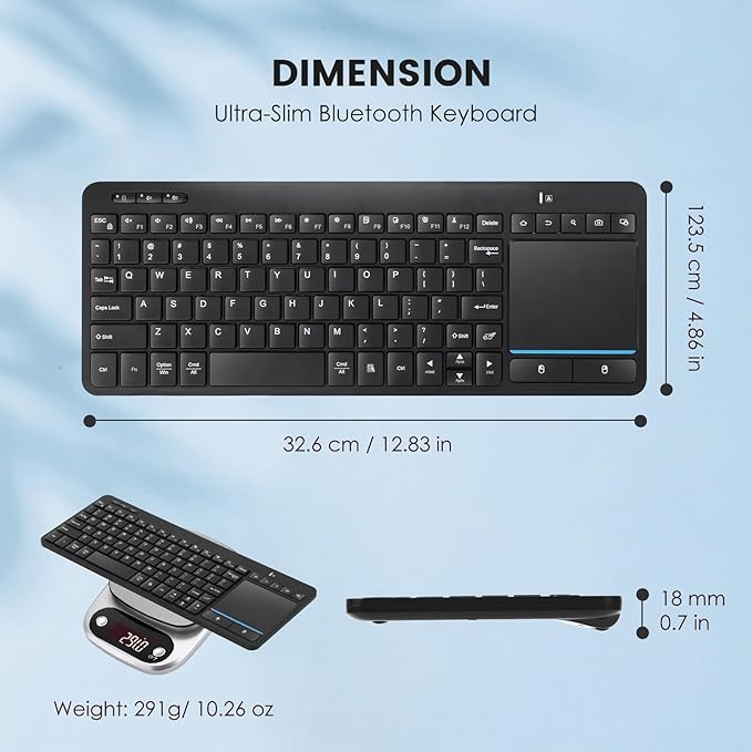 Multi-Device Wireless Bluetooth Keyboard - Image 7