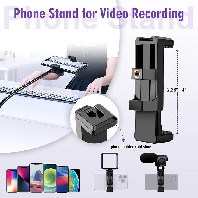 80" Phone Tripod, Selfie Stick Cellphone Tripod, Aluminum Tripods Stand - Image 7