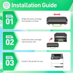 58D1X00 Toner Cartridge with Chip 1-Pack Black Extra High Yield Compatible - Image 4