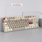 MageGee 75% Mechanical Gaming Keyboard, LED White Backlit, 87 Keys Compact TKL - Image 3