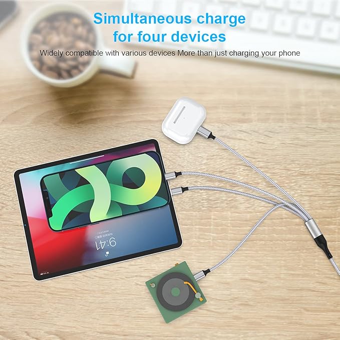 iPhone Charging Cable 1.8M/6Ft Multi 4 in 1 USB Universal Fast Charging Cord - Image 3