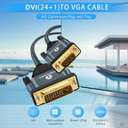 DVI to VGA Cable 10FT, Uni-Directional DVI-D to VGA Adapter Male to Male - Image 3