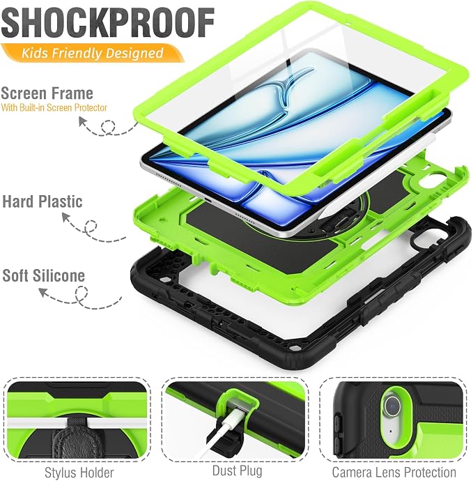 HXCASEAC Case for iPad Air 11 inch, Shockproof Design - Image 7