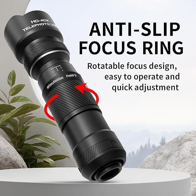 40X Telephoto Lens for iPhone Android Phones, 2-in-1 Mobile Phone Camera Lens - Image 4