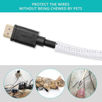 20ft - 1/4 inch White Cable Sleeve, Cable Organizer - Image 3