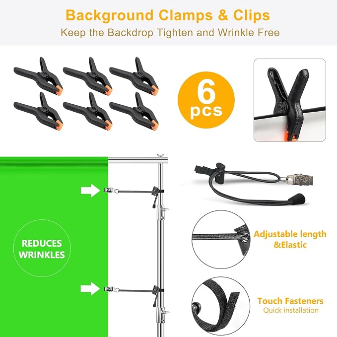 9.2 x 10 Ft Stainless Steel Backdrop Stand Heavy Duty, MSKIRA Adjustable - Image 7