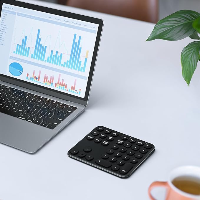 iClever Bluetooth Number Pad, Portable Wireless Number Pad, Aluminum - Image 9