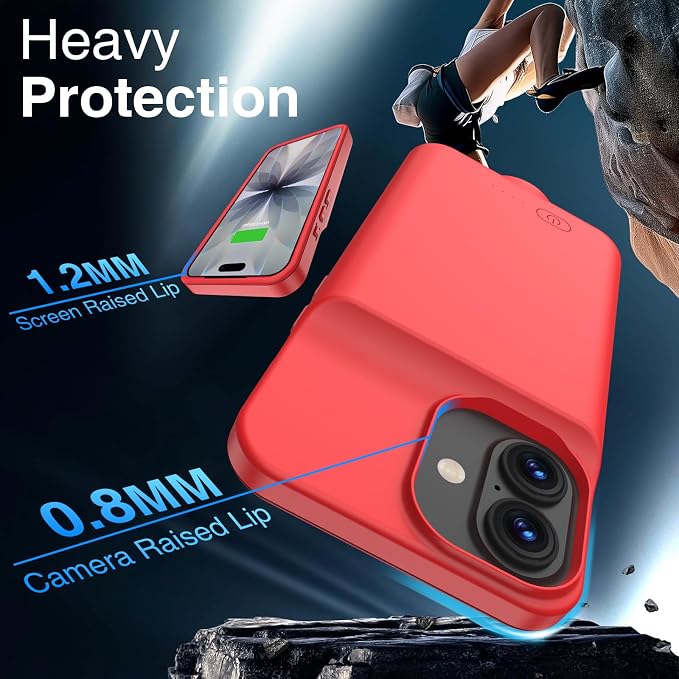 GIN FOXI Battery Case for iPhone 17, Charging Case Charger 8500mAh Ultra-Slim - Image 5