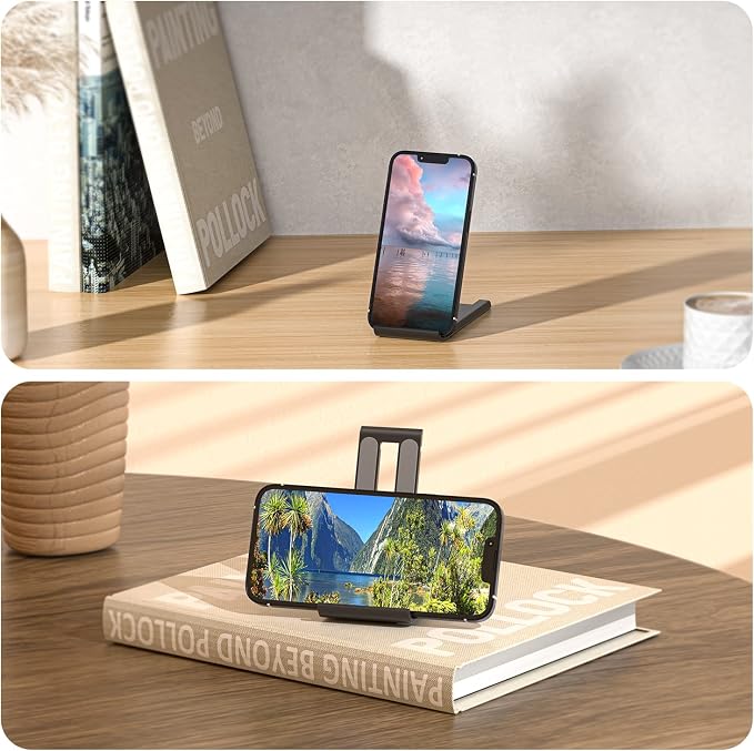 ESSAGER 2 Pack Foldable Mini Cell Phone Stand, Adjustable Mobile Phone Holder - Image 4