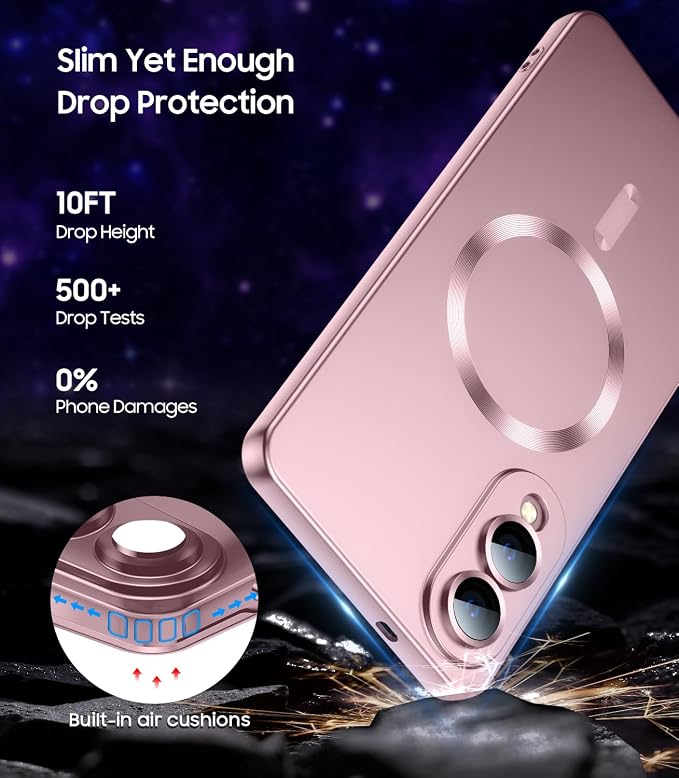 Magnetic for Samsung Galaxy S25 Edge Case Slim Soft Silicone Bumper Shockproof - Image 4