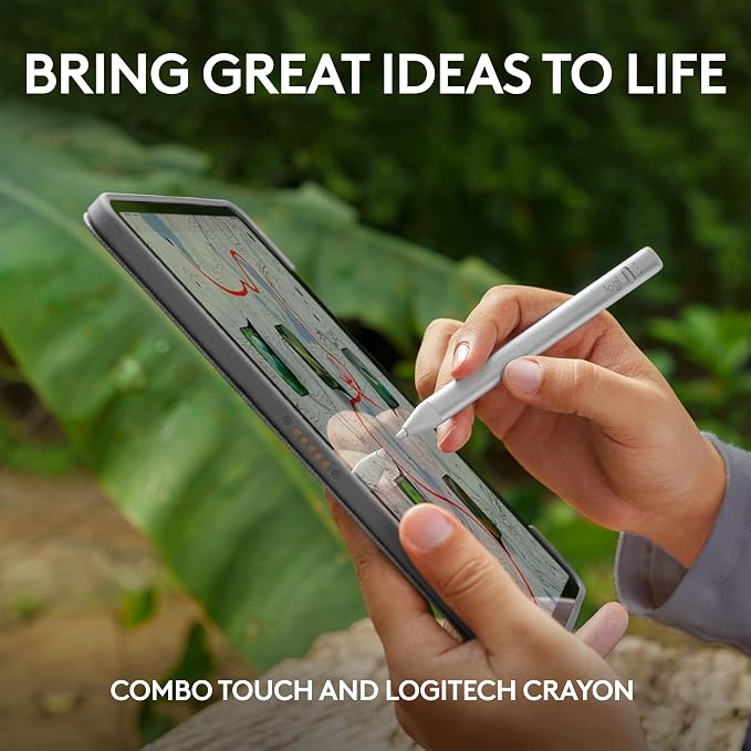 Logitech Combo Touch iPad Pro 11-inch Keyboard Case and Logitech Crayon Digital - Image 2