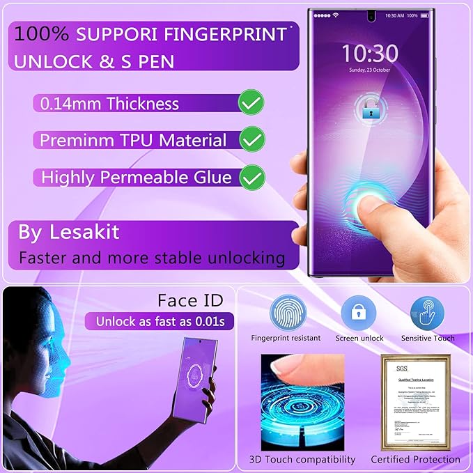 Lesakit Anti-Blue Light Privacy Screen Protector - Image 4