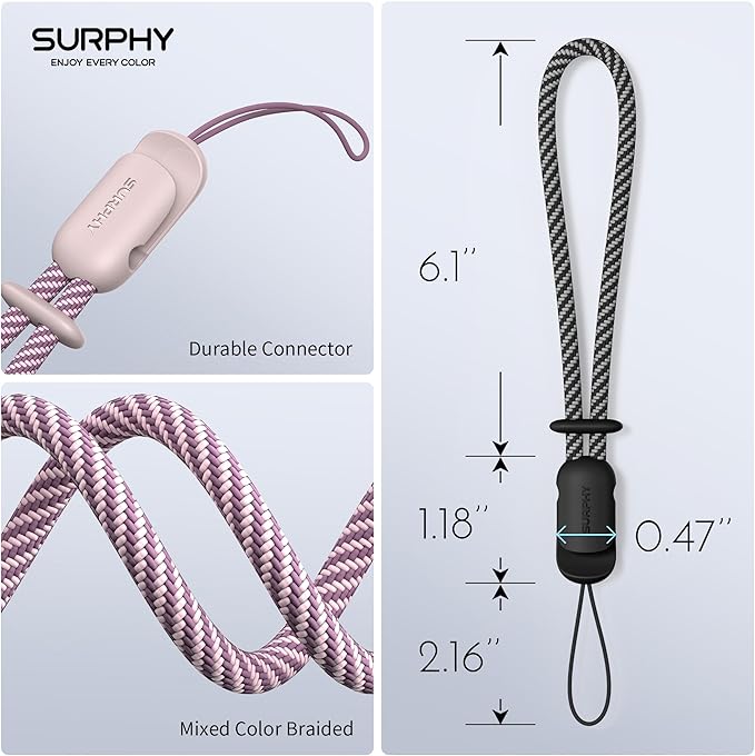 SURPHY 2 Pack Phone Lanyard for Cellphone Case, Phone Wrist Strap for Case - Image 3