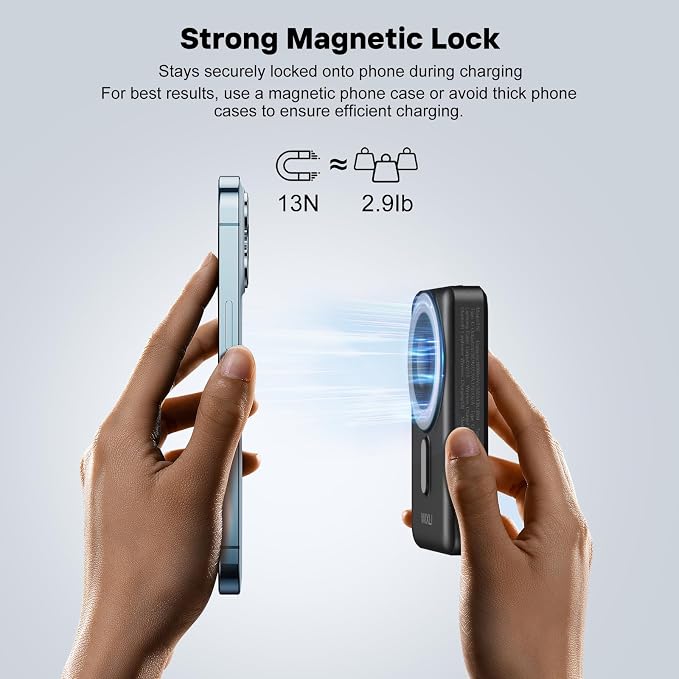 Wireless Portable Charger, 3-in-1 Magnetic Power Bank 10000mAh - Image 3