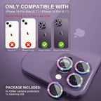 Choiche [3+1 for iPhone 14 Pro/iPhone 14 Pro Max Camera Lens Protector Bling - Image 2