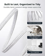SURAIELEC 1FT Extension Cord, 360° Rotating Flat Plug Extension Cord Flat Wall - Image 3