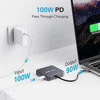 USB C Hub 10Gbps, 100W Power Delivery, 3 USB A3.1+1 USB-C 3.1 Data Port - Image 4