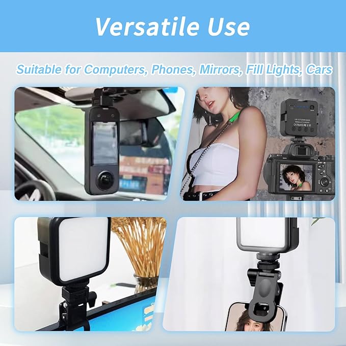 2 Packs Monitor Clip Webcam Clamp Camera Mount Screen LCD Display Top Hanger - Image 7