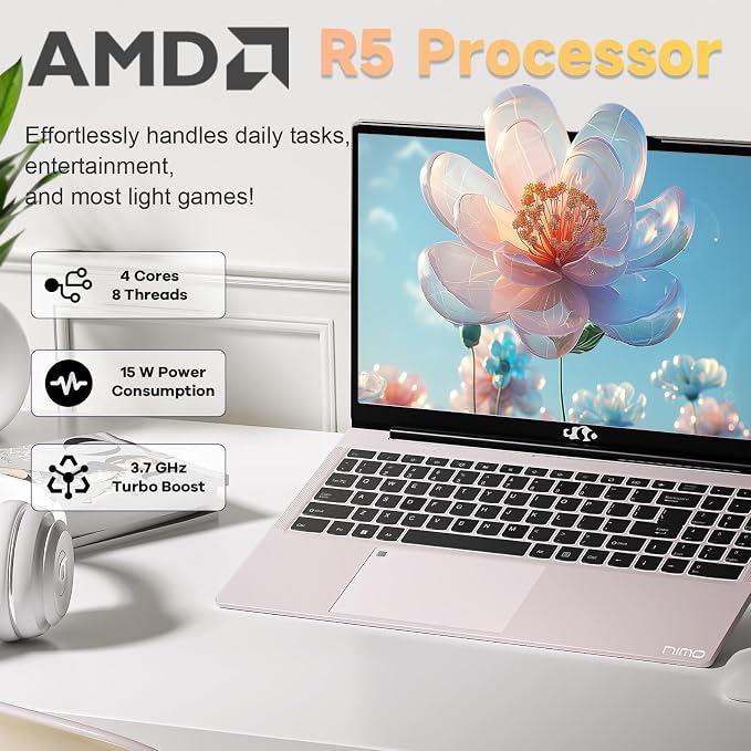 NIMO 15.6 inch Laptop FHD, AMD Ryzen 5 3500U, 8 GB RAM, 256 GB SSD, Windows 11 - Image 2