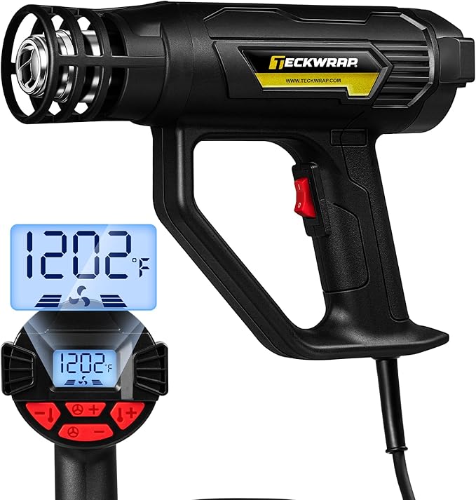 TECKWRAP Heat Gun 2000W with LCD Display, Adjustable Hot Air Gun - Image 9