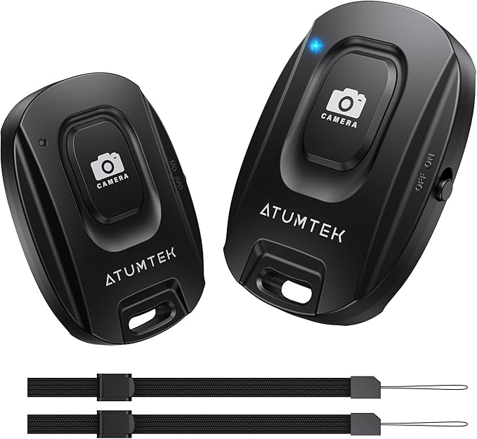 ATUMTEK Camera Remote Shutter for iPhone and Android Smartphones, Wireless by ATUMTEK