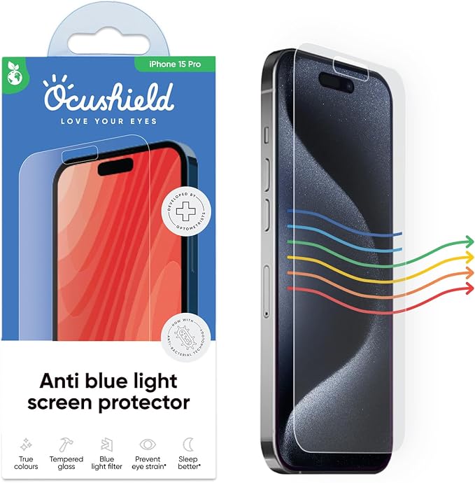 Ocushield Anti Blue Light Tempered Glass Screen Protector by Ocushield-BlueLightFilteringScreenProtectorGlasses
