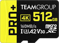 TEAMGROUP A2 Pro Plus Card 512GB Micro SDXC UHS-I U3 A2 V30, Read/Write up to by TEAMGROUP