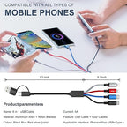 6 in 1 Multi Charging Cable 2Pack - 6FT USB Cable 3A Charger Cable Braided - Image 5