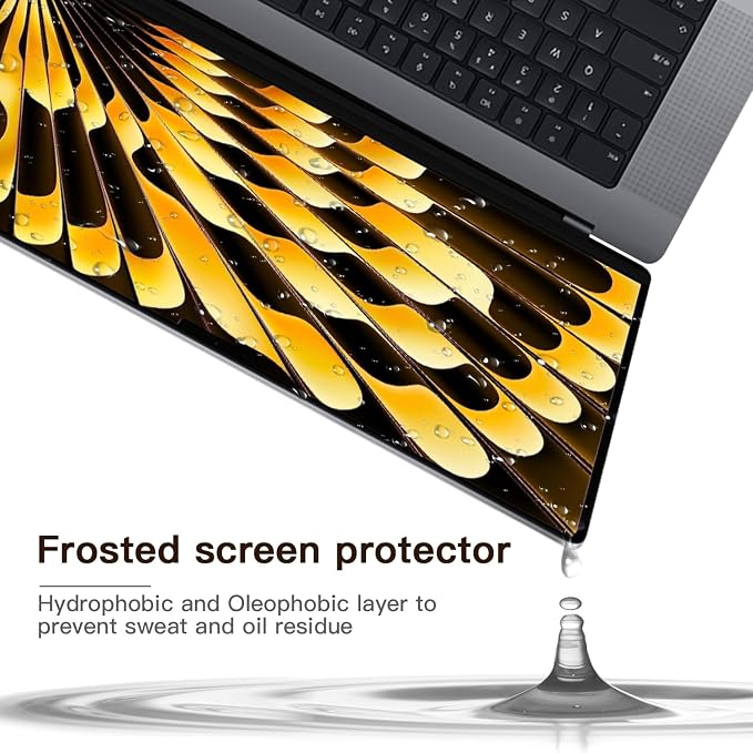 2 Pack Compatible with MacBook Air 15 Inch Screen Protector, Matte Anti Glare - Image 4