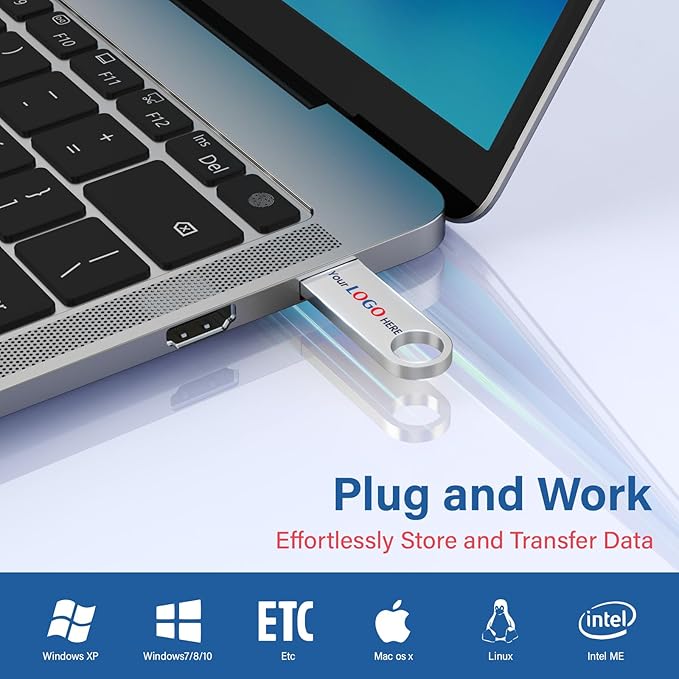 Customizable Flash Drives 512MB, Wooolken Personalized USB 2.0 Thumb Drives - Image 3