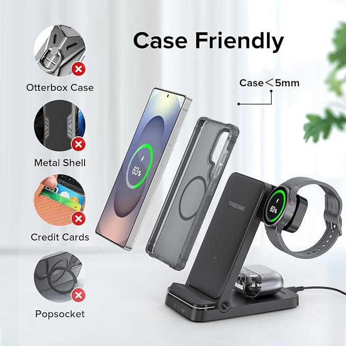 Wireless Charger for Samsung, 3 in 1 Wireless Charging Station for S25 S24 - Image 4