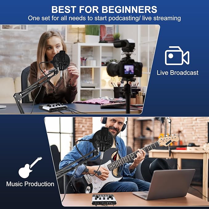 SINWE Podcast Equipment Bundle for 2, F993 Voice Changer - Image 6