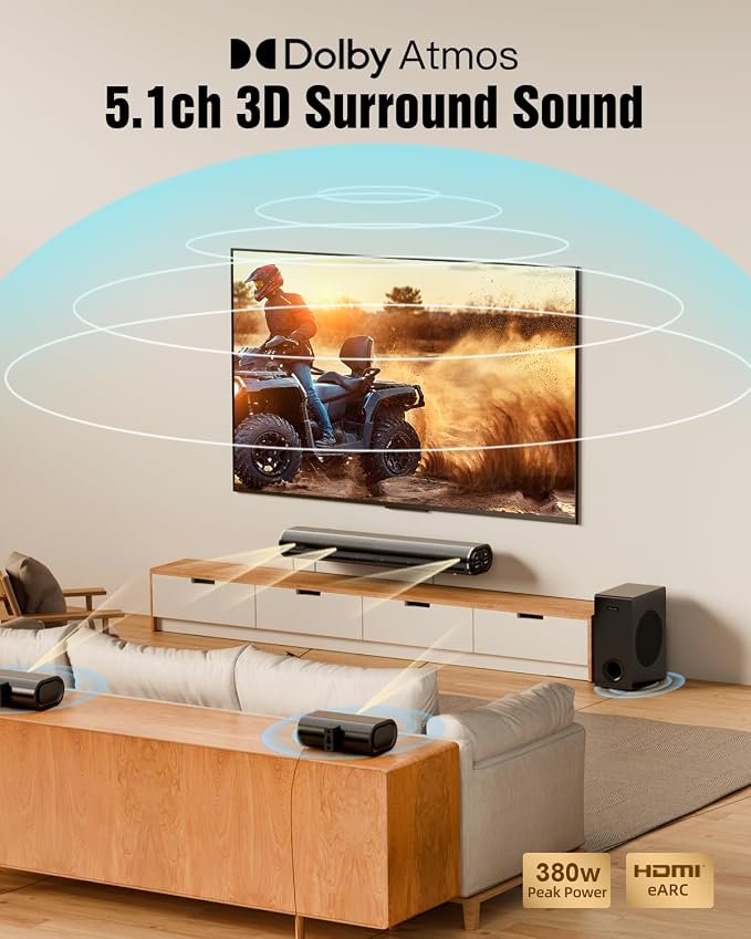 Hiwill 5.1ch Dolby Atmos Soundbar - Image 3