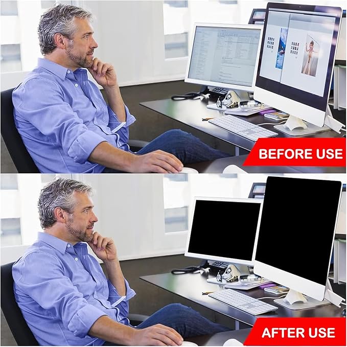 Computer Privacy Screen 24.5 Inch Removable Privacy Shield Anti Glare Monitor - Image 7