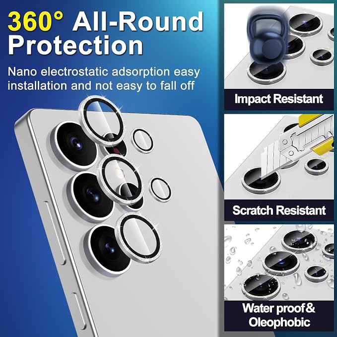 for Samsung Galaxy S25 Ultra Camera Lens Protector, Individual Metal Ring - Image 3