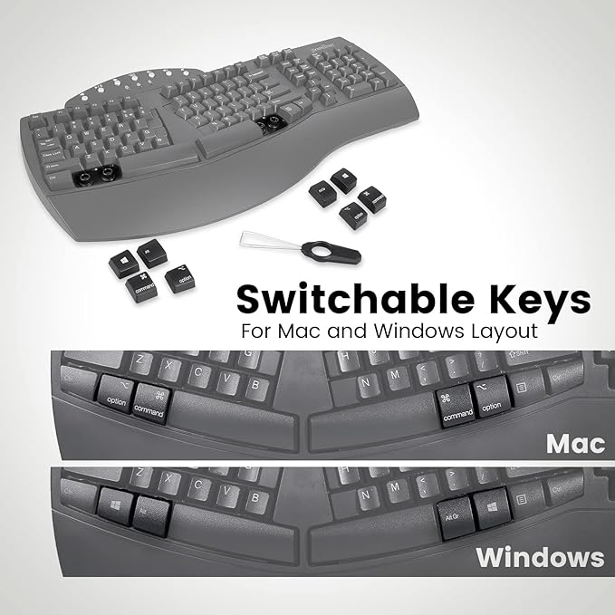Perixx Periboard-612B Wireless Ergonomic Split Keyboard - Image 6