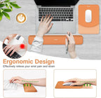 MOSISO Wrist Rest Support for Mouse Pad&Keyboard Set, Rectangular Ergonomic - Image 3
