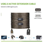 130 FT USB Extension Cable, USB 2.0 Type A Male to A Female Active Repeater - Image 7
