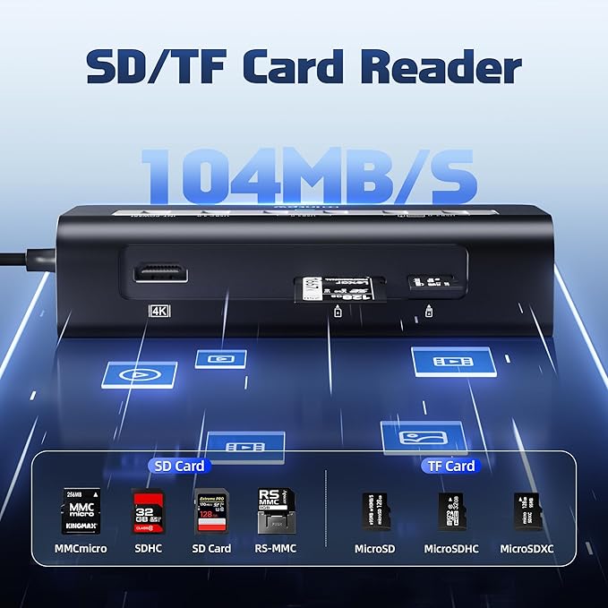 USB C Hub 10Gbps, 9-in-1 USB C Docking station - Image 8
