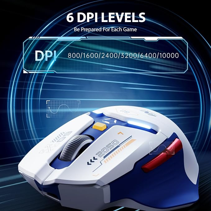 INPHIC IN9 Wireless Gaming Mouse, True Tri-Mode Bluetooth/Type-C Wired/2.4G - Image 3