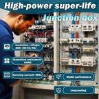 2-in-4-Out Self-Lifting Junction Box | Tool-Free Quick Connect Terminal Block - Image 4