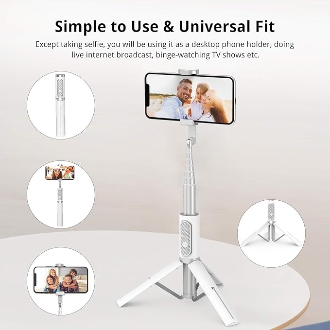 ATUMTEK Selfie Stick Tripod, Extendable 3 in 1 Aluminum Bluetooth Selfie Stick - Image 6