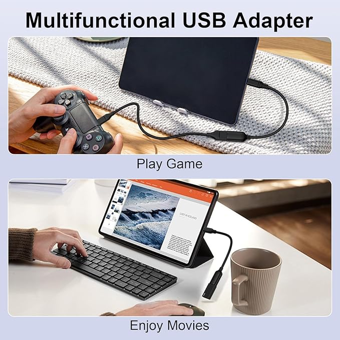 USB C to USB 3.0 Adapter, USB C Android Adapter Male to USB A Female OTG On The - Image 6