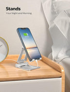 Nulaxy 2 Pack Dual Folding Cell Phone Stand, Fully Adjustable Foldable Desktop - Image 4