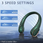 Neck Fan, Portable Bladeless Neck Fan, USB Rechargeable Personal Fan, 4000 mAh - Image 3