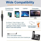 Wantek Cell Phone Headset with Microphone Noise Cancelling, Wired 3.5mm - Image 6
