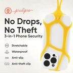 Pulpo Safety Cell Phone Lanyard Yellow Fits Smartphones 6.1" to 6.8” - Image 2