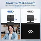 4K Webcam with 2 Microphone, Wide Angle PC Cameras with Mirror & Flip Funtion - Image 7