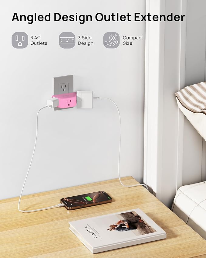 TROND Pink Outlet Extender - Image 2